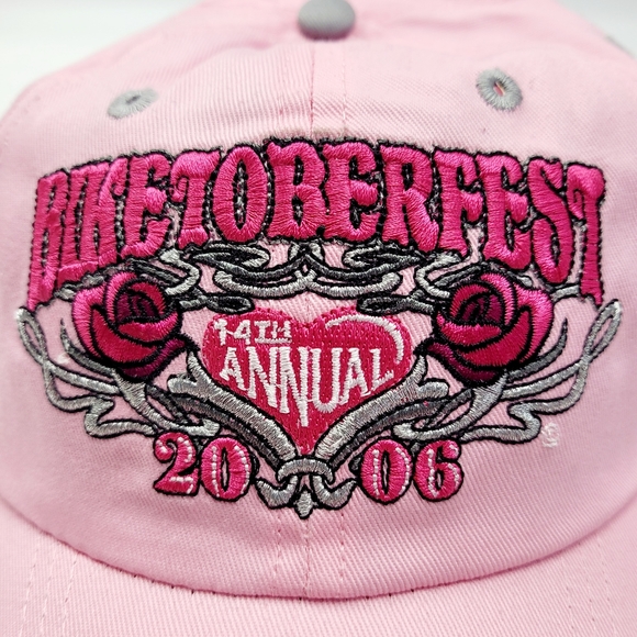 14th Annual 2006 Biketoberfest Pink Basrball Hat/Cap Hook & Loop Closure - Picture 7 of 12
